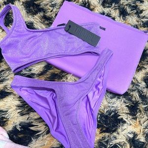 Triangl purple sparkly bikini